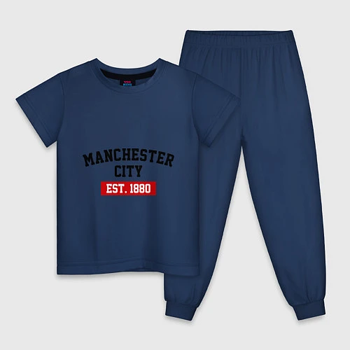 Детская пижама FC Manchester City Est. 1880 / Тёмно-синий – фото 1