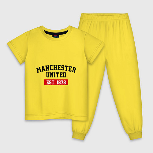 Детская пижама FC Manchester United Est. 1878 / Желтый – фото 1