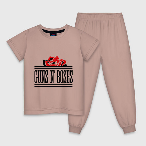 Детская пижама Guns n Roses: rose / Пыльно-розовый – фото 1