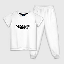 Пижама хлопковая детская Stranger Things, цвет: белый