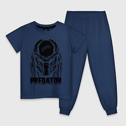 Пижама хлопковая детская Predator Mask, цвет: тёмно-синий
