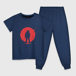 Пижама хлопковая детская Sun Astronaut, цвет: тёмно-синий