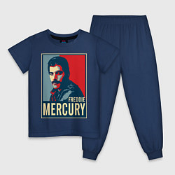 Пижама хлопковая детская Freddie Mercury, цвет: тёмно-синий