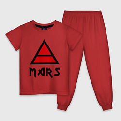 Пижама хлопковая детская 30 seconds to mars: triada, цвет: красный