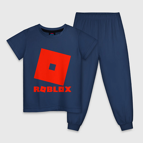 Детская пижама Roblox Logo / Тёмно-синий – фото 1