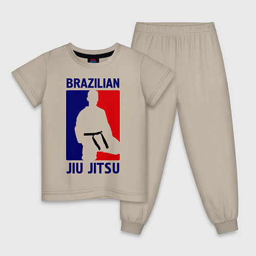 Детская пижама Brazilian Jiu jitsu / Миндальный – фото 1