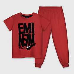 Пижама хлопковая детская Eminem recovery, цвет: красный