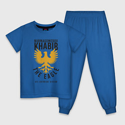 Пижама хлопковая детская Khabib: The Eagle, цвет: синий