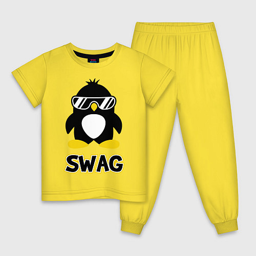 Детская пижама SWAG Penguin / Желтый – фото 1