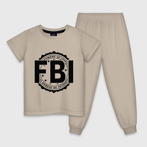 Детская пижама FBI Agency / Миндальный – фото 1
