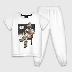 Пижама хлопковая детская Diver Steampunk, цвет: белый