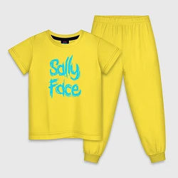 Пижама хлопковая детская SALLY FACE, цвет: желтый