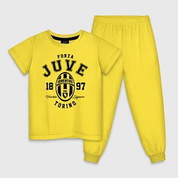Пижама хлопковая детская Forza Juve 1897: Torino, цвет: желтый