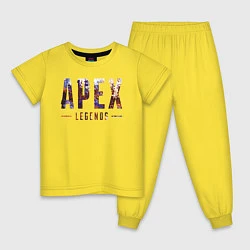 Пижама хлопковая детская Apex, цвет: желтый