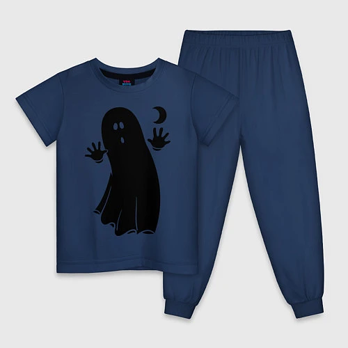 Детская пижама Приведение / Тёмно-синий – фото 1