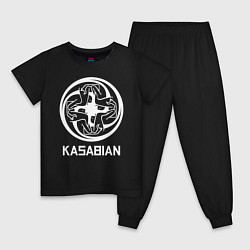 Пижама хлопковая детская Kasabian: Symbol, цвет: черный