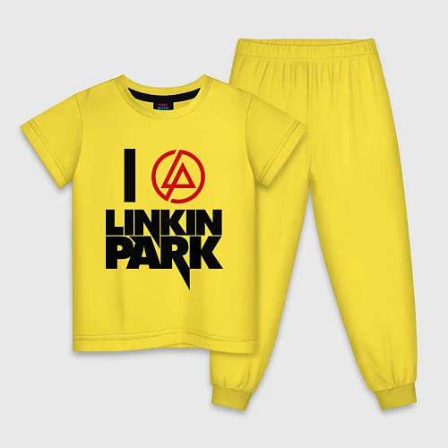 Детская пижама I love Linkin Park / Желтый – фото 1