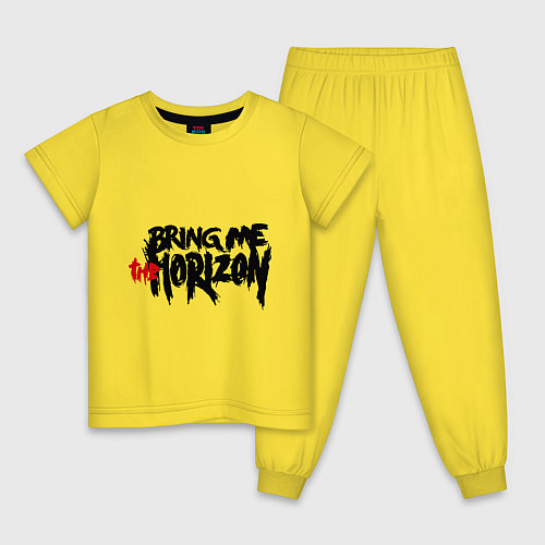 Детская пижама Bring me the horizon / Желтый – фото 1