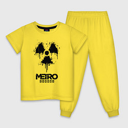 Пижама хлопковая детская METRO EXODUS, цвет: желтый