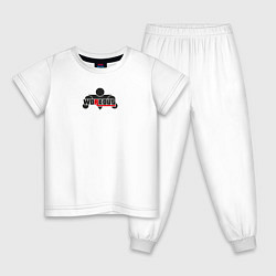 Пижама хлопковая детская WorkOut: GTA V Style, цвет: белый