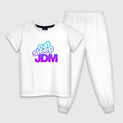 Пижама хлопковая детская JDM, цвет: белый