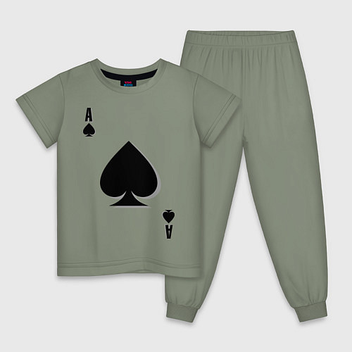 Детская пижама Пиковый туз / Авокадо – фото 1