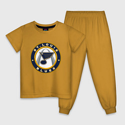 Пижама хлопковая детская St Louis Blues, цвет: горчичный