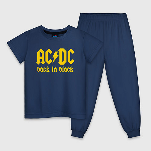 Детская пижама ACDC BACK IN BLACK / Тёмно-синий – фото 1
