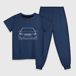Пижама хлопковая детская BMW E60, цвет: тёмно-синий