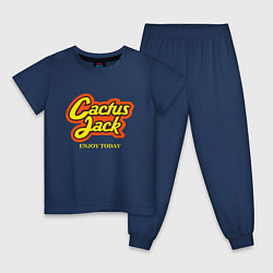 Пижама хлопковая детская Cactus Jack, цвет: тёмно-синий