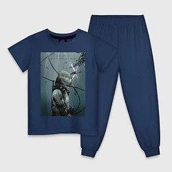 Пижама хлопковая детская Death Stranding, цвет: тёмно-синий