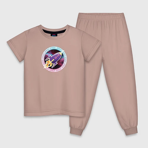 Детская пижама SPACE ROCKET / Пыльно-розовый – фото 1