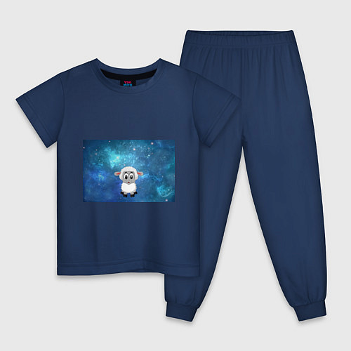Детская пижама Овечка / Тёмно-синий – фото 1
