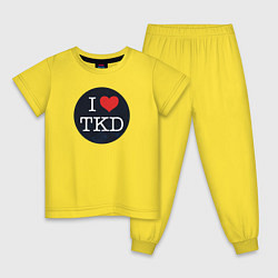 Пижама хлопковая детская TKD, цвет: желтый
