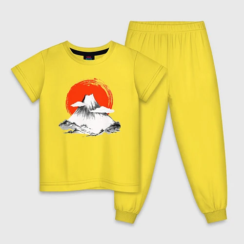 Детская пижама Гора Фудзияма / Желтый – фото 1