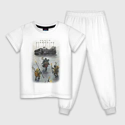 Пижама хлопковая детская Death Stranding, цвет: белый