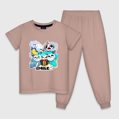 Детская пижама UNDERTALE / Пыльно-розовый – фото 1