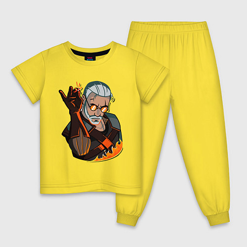 Детская пижама Ведьмак / Желтый – фото 1