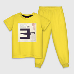 Пижама хлопковая детская Eminem MTBMB, цвет: желтый