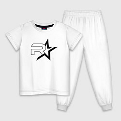 Пижама хлопковая детская Rockstar Games, цвет: белый