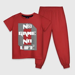 Пижама хлопковая детская No Game No Life Zero, цвет: красный