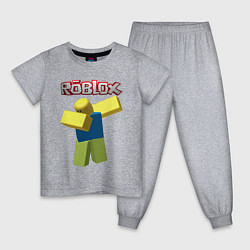 Пижама хлопковая детская Roblox Dab, цвет: меланж