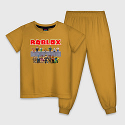 Пижама хлопковая детская ROBLOX, цвет: горчичный