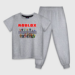 Пижама хлопковая детская ROBLOX, цвет: меланж