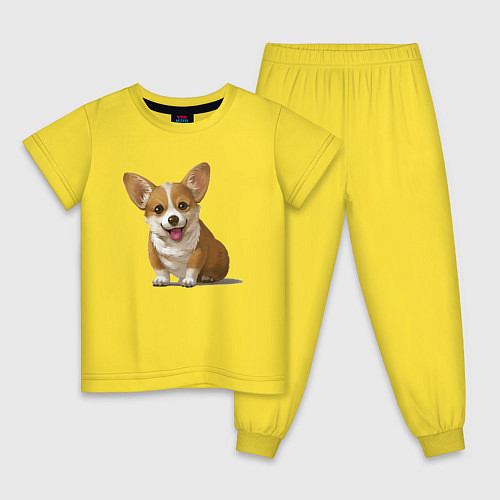 Детская пижама КОРГИ / Желтый – фото 1