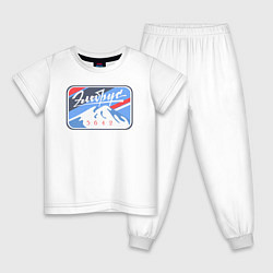 Пижама хлопковая детская Эльбрус 5642, цвет: белый