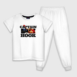 Пижама хлопковая детская Captain Hook, цвет: белый