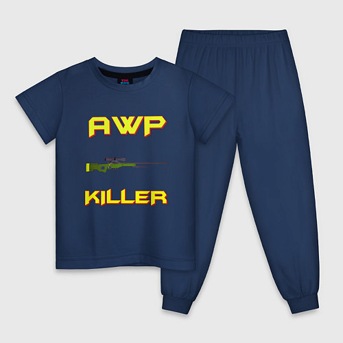 Детская пижама AWP killer 2 / Тёмно-синий – фото 1