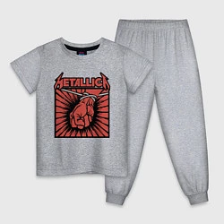 Пижама хлопковая детская Metallica, цвет: меланж