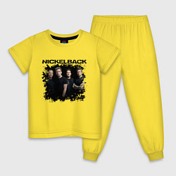 Пижама хлопковая детская Nickelback, цвет: желтый